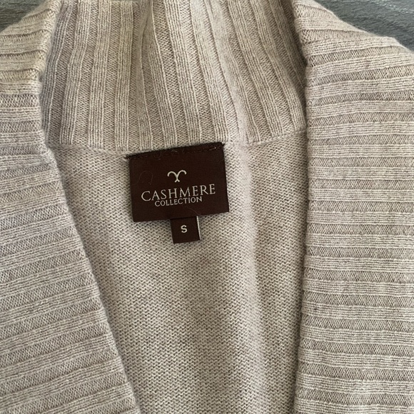 Cashmere Short-Sleeve Cardigan Sweater - Picture 2 of 3